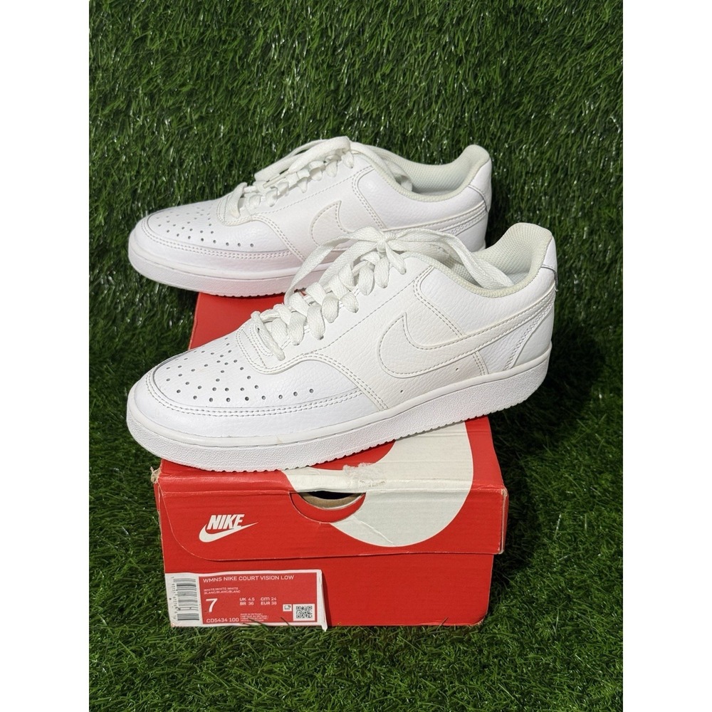 Nike Court Vision Low Women's Size 7 CD5434-100 Low Top Sneakers White